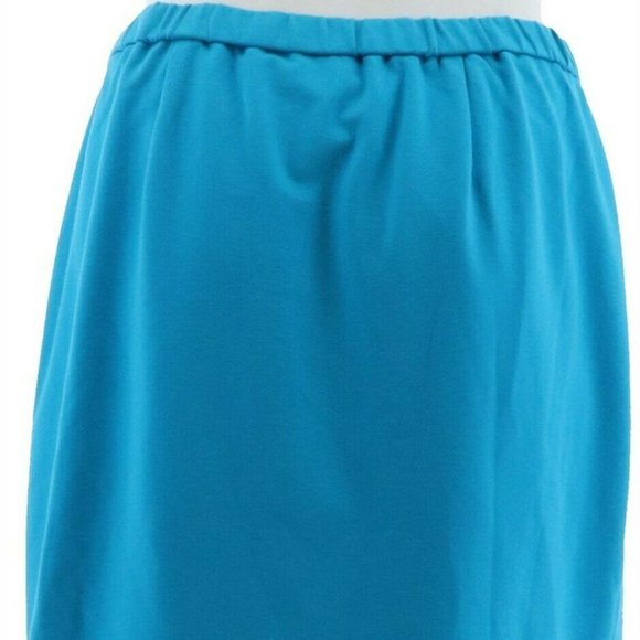 NWT JOAN RIVERS PONTE PULL-ON TURQUOISE SKIRT 2X - Picture 6 of 10